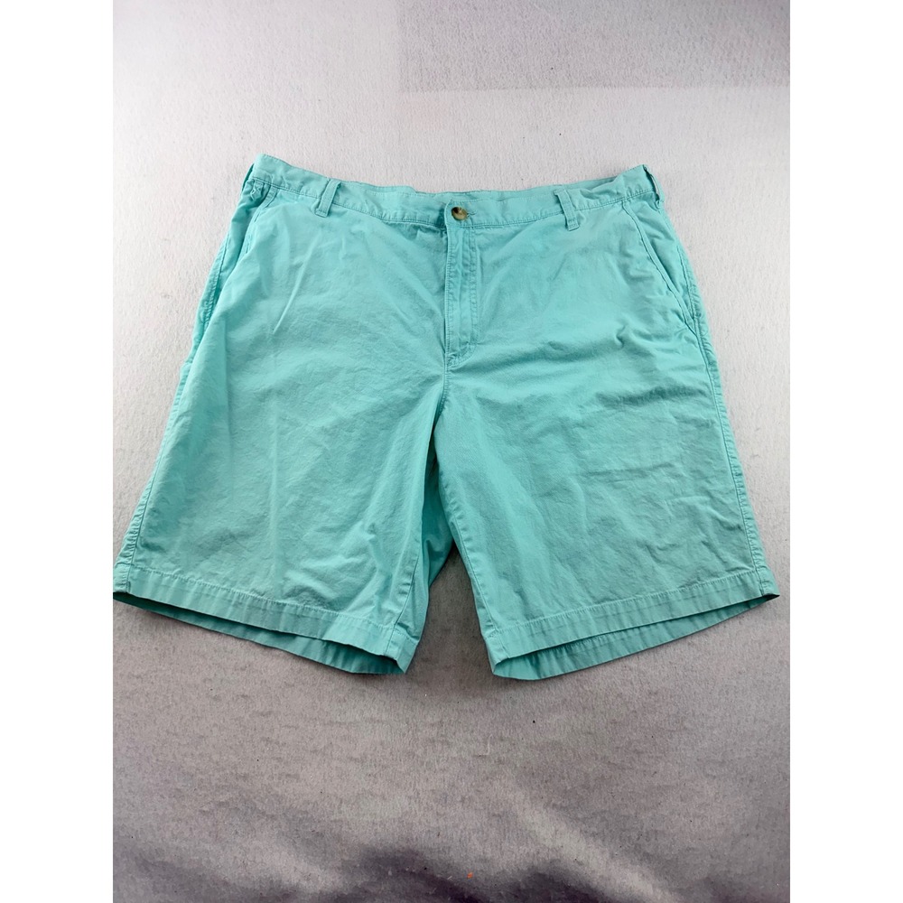 Columbia Sportswear Mens Aqua Turquoise Chino Shorts Size 38W 10L Regular Fit